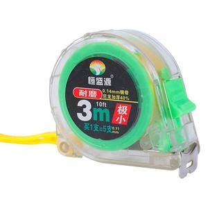 Cinta Métrica de Acero Hengshengyuan de 3 Metros, Retracción Automática, Bloqueo con Botón, Color Verde, para Uso en Obras de Construcción - Product Image 3