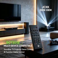 Télécommande de console de jeu RCT3018 à 18 touches, bouton en silicone IR, pile CR2025, code personnalisé un à un