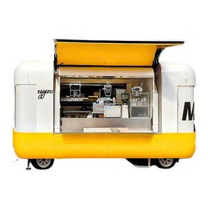 Chariot de restauration mobile pour l'industrie de la restauration de rue, utilisé pour la vente de hot-dogs, de frites, de café et de diverses collations. - Product Image 5