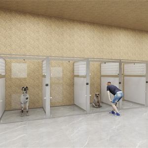 <span class=keywords><strong>Cage</strong></span> de chien extérieure extra <span class=keywords><strong>large</strong></span> en acier inoxydable robuste pour chenil d'embarquement - Product Image 5