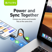 BAVIN excelente CB396 Nylon trenzado PD 60W carga rápida tipo C a tipo C teléfono móvil cordón Cable Usb