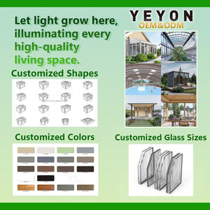 Yeyon 2026 OEM Serre de jardin mobile et rétractable en aluminium courbé, pour usage résidentiel extérieur, avec structure en verre - Product Image 4