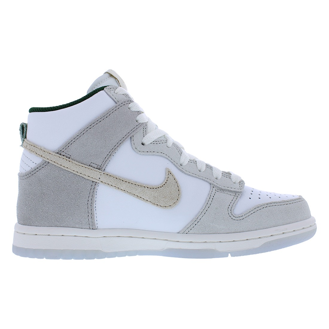 Nike Dunk High Boys Sneakers White/Khaki Kids Shoes School Lighted Design  100% Authentic
