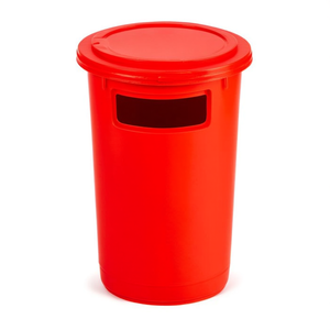 Cestino per Rifiuti Circolare Rosso 2100 Litri per Uso Interno ed Esterno - Product Image 2