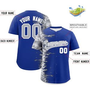 Maillot de baseball personnalisé à dégradé unisexe pour adulte, avec nom et numéro d'équipe, design sublimé anti-humidité - Product Image 2