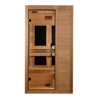 Sauna Inframerah Mewah Dalam Ruangan untuk 2 Orang, Kayu Hemlock Kanada, Panel Kontrol LED, Pusat Terapi Spa dan Wellness