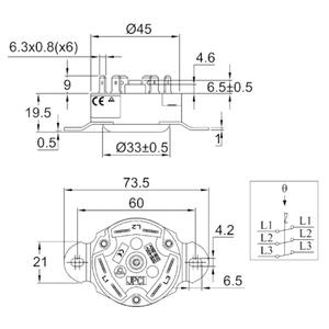 बिमल डिस्क सेंसर थर्मोस्टेट मैनुअल तापमान नियंत्रक कार गैराज के लिए सौना हीटर भाप जनरेटर के लिए - Product Image 6