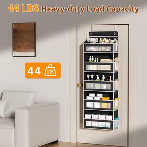 ที่เก็บของแบบแขวนประตู 5 ชั้น 10 ช่อง ขนาด 33x15x85 ซม. ผ้าไม่ทอ แบบตะขอเกี่ยว สำหรับจัดระเบียบหลังประตู - Product Image 4