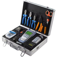 Meilleure vente fibre optique FTTH trousse à outils câble d'équipement avec fibre couperet OPM 10km VFL avec boîte à outils complète Kits d'outils