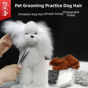 Simulação de penteados para cachorros, modelo de cães para prática e de corpo inteiro