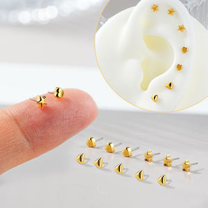 Toposh F136 Maan Ster Zon Lip <span class=keywords><strong>Labret</strong></span> <span class=keywords><strong>Piercing</strong></span> Titanium Oor Septum Theadless Push-In Top G23 Titanium <span class=keywords><strong>Piercing</strong></span> - Product Image 5