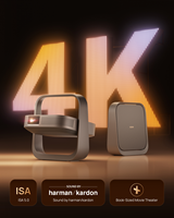 Projecteur laser triple 4K XGIMI Elfin Flip, 1600 lumens ISO vision jour, Google TV Netflix, zoom optique, Harman Kardon.