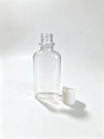 Bouteille transparente mince en PET de 120 ml avec système push-pull, conteneur portable pour toner liquide, format voyage, impression personnalisée, marque privée, OEM