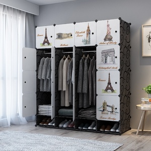 16 khối nhựa giá rẻ lưu trữ quần áo với một lớp giá giày - Product Image 2