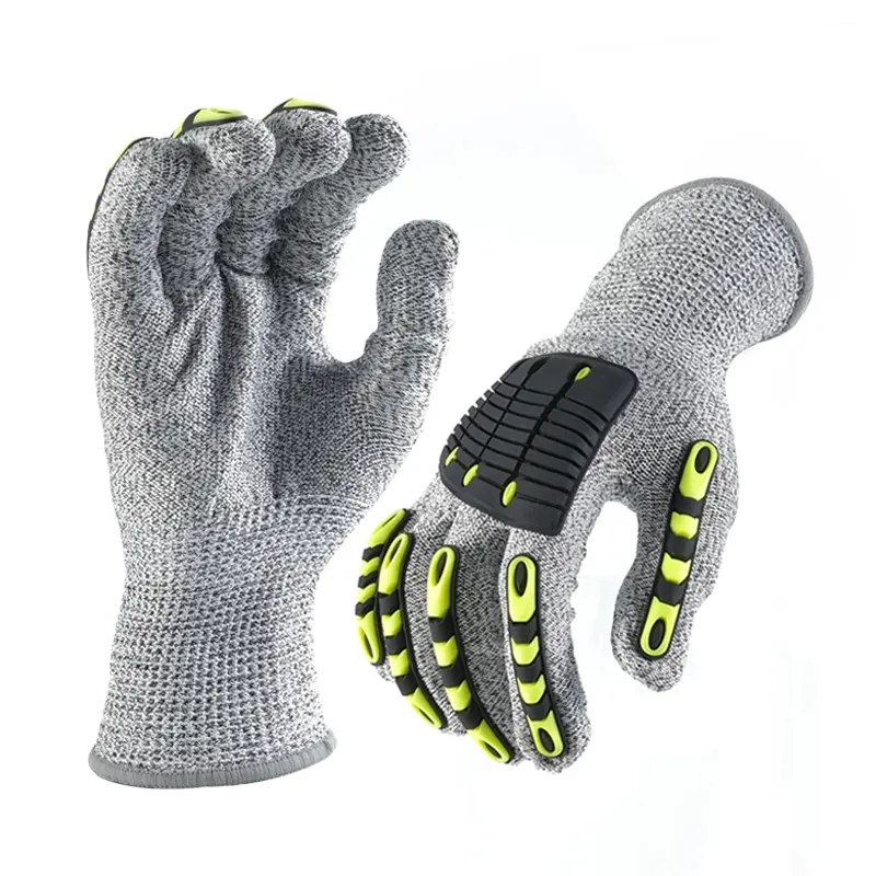 Cheap Antivibration Impact Resistant Glove Mechanic Cut-Resistant And Impact-Resistant Construction Safety Work Gloves