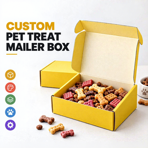 Caja de Cartón Corrugado Plegable Personalizada de Lujo, Ecológica y Resistente al Polvo, Impresión Offset Directa de Fábrica FX, para Empaque de Snacks para Mascotas - Product Image 1