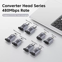 Adaptateur Micro USB vers Type C en promotion, Mini USB vers USB C, connecteur de charge rapide 480 Mbps, adaptateur USBC vers IOS pour iPhone