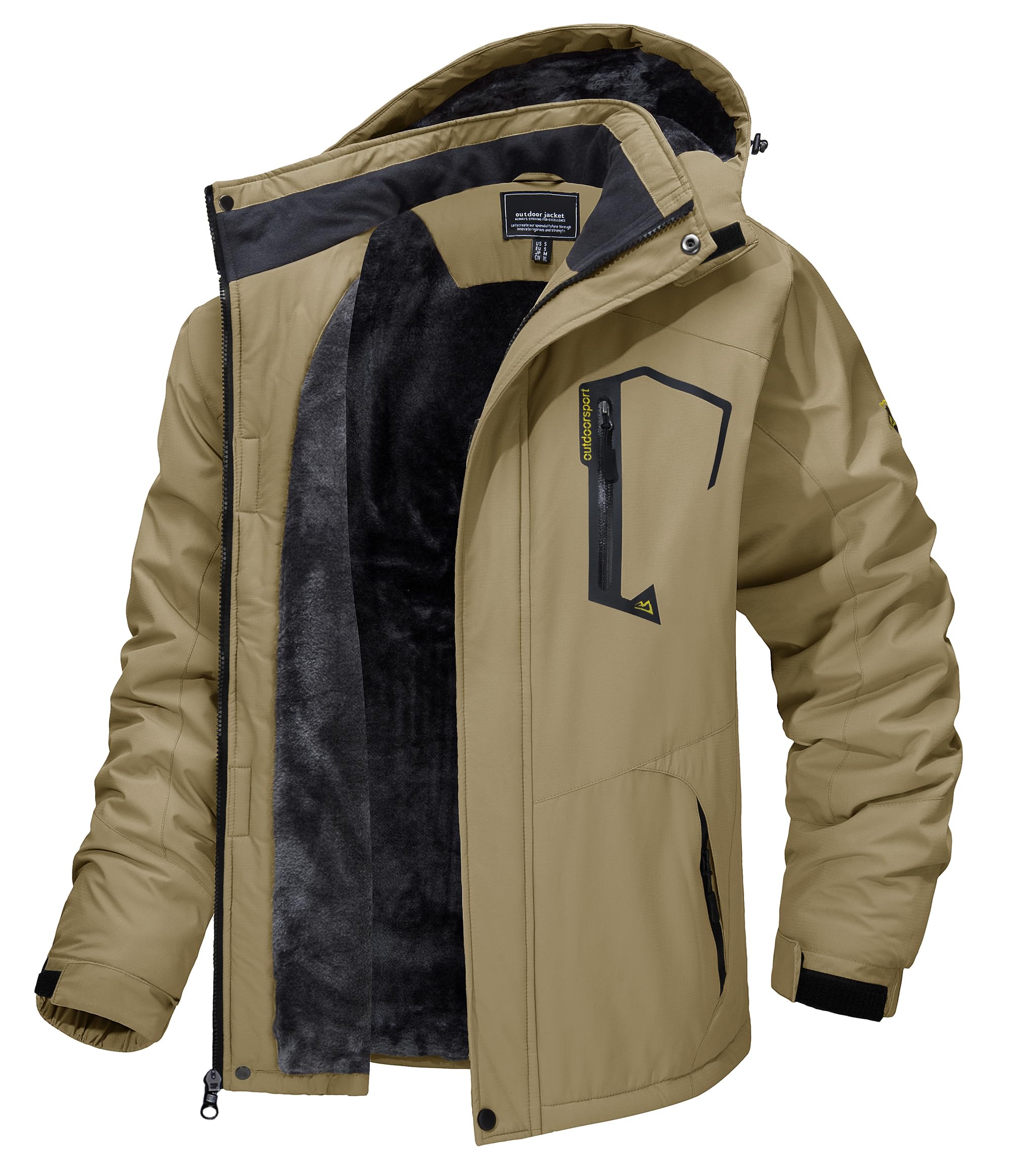Men's Wind Breaker Jacket - Fleece Outdoor Hiking Coats