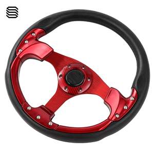 Volante Modificado de 13 Pulgadas en PU Rojo para Carros de Golf Club Car EZGO G29, Accesorios para Mejorar la Dirección - Product Image 1