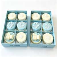 Boîte à tiroir blanche avec poignée pour emballage alimentaire jetable de macarons, cupcakes et gâteaux, biodégradable, qualité alimentaire