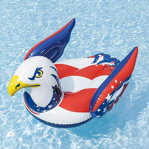 Bouée gonflable Aigle Américain, transat aquatique robuste en PVC pour enfants et adultes, idéal pour les fêtes estivales - Product Image 4