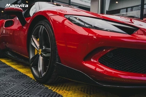 Aulena Kit bodi karbon kering OEM untuk Ferrari 296 GTB Diffuser Bumper belakang baru Spoiler pemisah bibir depan - Product Image 4