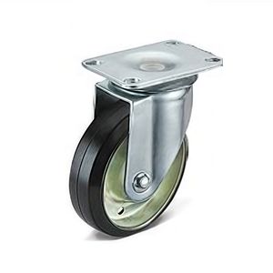 Roulettes en acier avec base en caoutchouc <span class=keywords><strong>Plaque</strong></span> supérieure et roulement Roulettes <span class=keywords><strong>de</strong></span> mobilier <span class=keywords><strong>de</strong></span> bureau Roulette fixe - Product Image 4