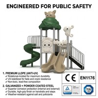 SageDelightRides Modules de parc personnalisés, Planchers de transfert de charge, Enfants, LLDPE, Tube en acier galvanisé, Place publique, OEM