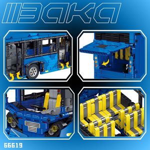 BaKa 66619 Double Decker Bus <b>Building</b> Block <b>Model</b> Toy 800+ Pieces Plastic Interlocking Blocks For Boys Youth Assembly Kit - Product Image 5