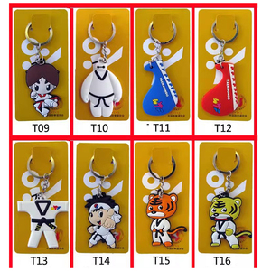 ขายดี <span class=keywords><strong>ของ</strong></span>ที่ระลึกราคาถูก พวงกุญแจรูปถ่ายสั่งทำ พวงกุญแจยางศิลปะการต่อสู้ พวงกุญแจซิลิโคน PVC คาราเต้ เทควันโด - Product Image 4