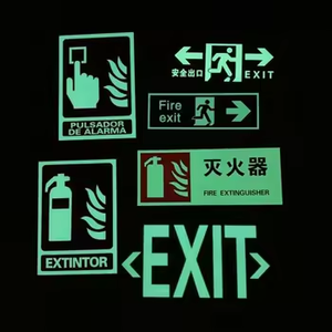 Señal de Salida de Emergencia Fluorescente de Seguridad para Exteriores, Señal de Salida de Emergencia Luminosa Verde Personalizada, Tablero Luminoso que Brilla en la Oscuridad - Product Image 4