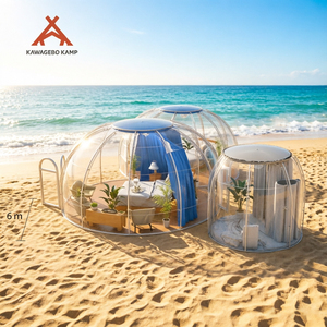 Kawagebo Kamp (KK) Cupola Geodetica in Policarbonato PC per Hotel e Glamping, Diametro 6m + 5m + 2.5m, con Soggiorno - Product Image 6