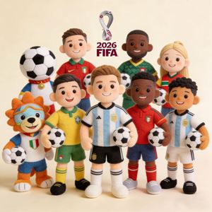 Muñeco de Peluche Personalizado de la Selección de Fútbol de Canadá, México y Estados Unidos para la Copa Mundial de Fútbol 2026, Juguete de Peluche con Mascota de Equipo de Fútbol, Recuerdo Personalizado - Product Image 1