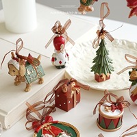 Ornements de Noël de style européen nostalgique, cadeaux de Noël en résine de haute qualité, décoration suspendue pour la maison et le sapin de Noël