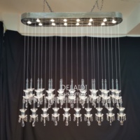 Luminaires suspendus décoratifs pour la décoration intérieure de la maison Lustre en cristal Lampe en cristal