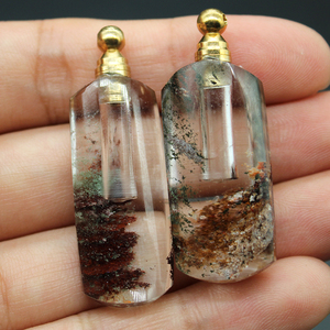 Prix usine sculpté à la main naturel fantôme Quartz cristal aromathérapie <span class=keywords><strong>diffuseur</strong></span> collier huile essentielle bouteille <span class=keywords><strong>pendentif</strong></span> - Product Image 5