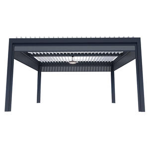 Auvent moderne de luxe à persiennes avec cadre en alliage d'aluminium, auvent en acrylique à pression pour l'extérieur, jardin, <span class=keywords><strong>terrasse</strong></span>, balcon, abri contre la pluie - Product Image 5