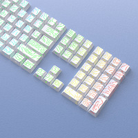 In Stock Wholesale White/Black Contour Lines 4.0 Keycaps Original Factory Height 130-key Two Color Injecting Mold Mini Full Set
