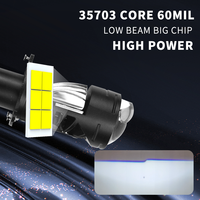 Projecteur Bi-LED P1 90W 6000K à faisceau bas OEM avec lentille H4 pour phares de moto et de voiture