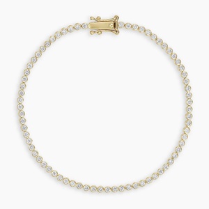 Factory Wholesale Exquisite Bezel <b>Set</b> Round Cut 2.5mm Vvs Gra Moissanite Jewelry 14k Gold Filled Tennis Bracelet - Product Image 5