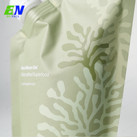 Sachets de recharge verts de 500 ml pour savon liquide, avec bec verseur transparent, pochettes autoportantes pour shampoing de douche, gel cosmétique pour les mains