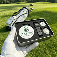 Ensemble cadeau de golf disponible en OEM, étiquette de sac personnalisée avec logo, marqueur de balle de golf personnalisé avec logo