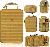 Lot de 6 pochettes tactiques universelles en tissu Oxford Molle pour dossier de siège de véhicule (voiture, camion)