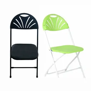 Outdoor Waterproof Fan Back Conference Training Office Stacking Folding Chair