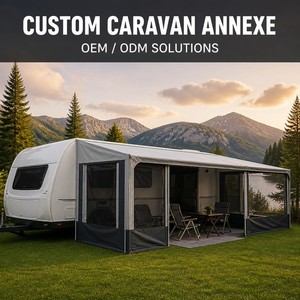 Annexe de <span class=keywords><strong>caravane</strong></span> personnalisée, <span class=keywords><strong>auvent</strong></span> de camping-car, enclos OEM ODM, petit MOQ 100 ensembles - Product Image 1