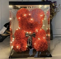 Hadiah ulang tahun pacar perempuan, bunga abadi romantis busa mawar hadiah Hari Valentine untuk saudara perempuan Qixi