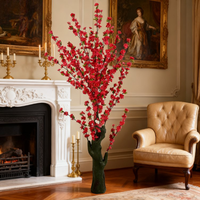 Vente directe d'usine, fleurs artificielles pour mariage, fleurs artificielles en plastique, bonsaï en fleurs de pêcher, décoration de chambre d'hôtel, arrangement floral