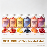 Base de pectine au glutathion aromatisée aux fruits pour la vitalité avec collagène, marque privée, vente en gros, fournisseur unique
