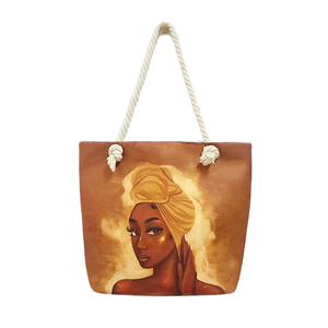 Sac à bandoulière en toile imprimé grande capacité pour femme 2025 avec fermeture éclair, doublure en polyester, sac à main transfrontalier, sac fourre-tout de shopping - Product Image 1