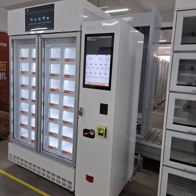 Focusvend Smart Fridge Fresh Eggs Locker Vending Machine for Fruit Vegetable Food with 28 Boxes Transparent Window
